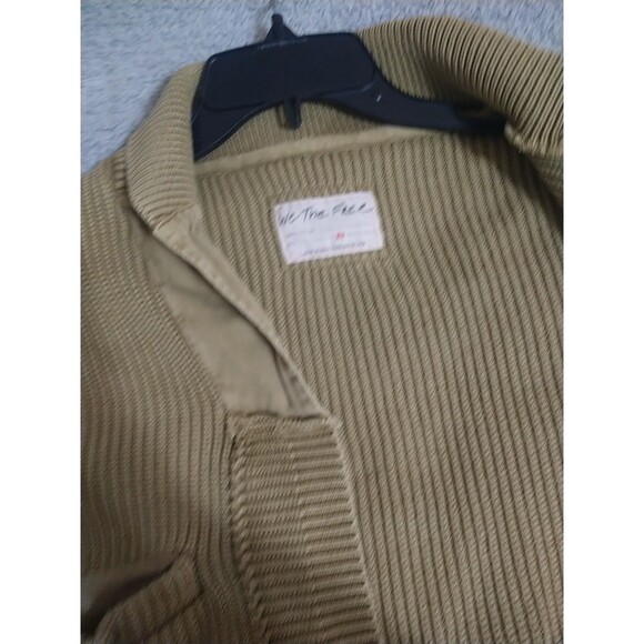 Be The Free Sweater Distressed Jacket Boho Y2K Mustard  Xs Cottage Core - Picture 10 of 11